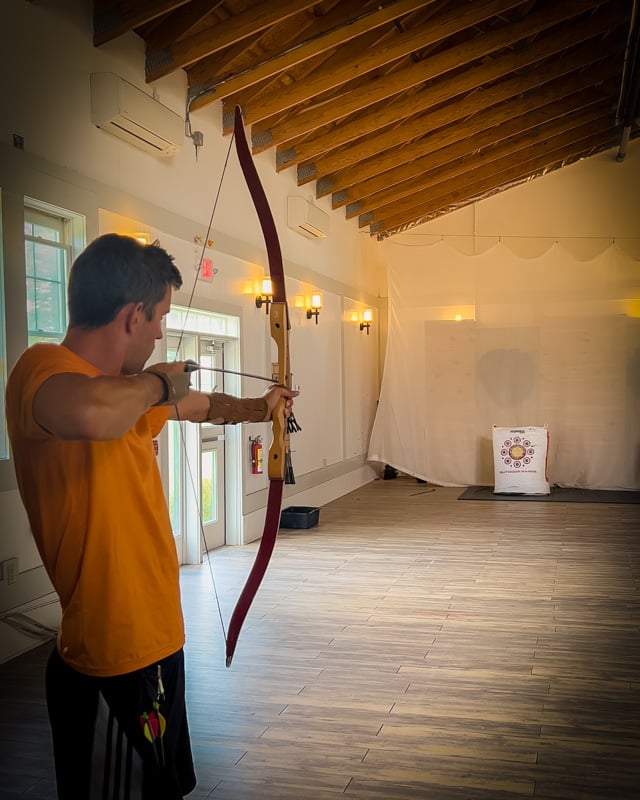 Archery at one of my favorite wellness resorts, the Miraval Berkshires.