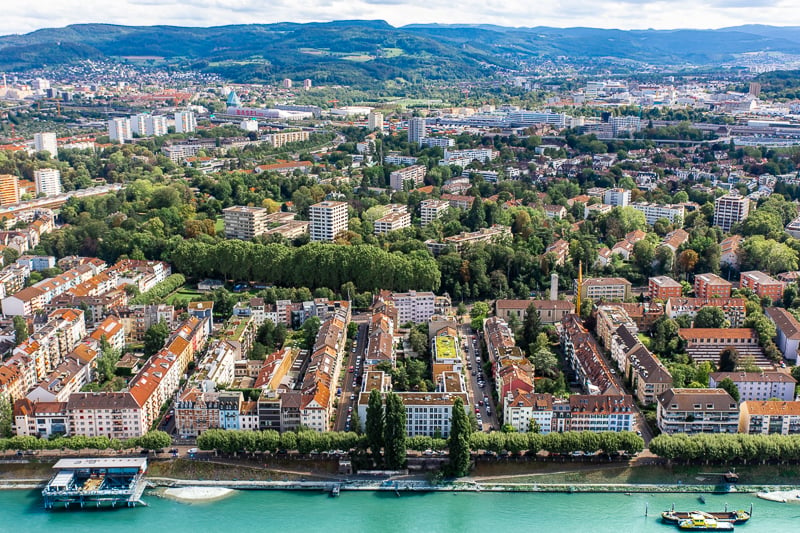 Aerial View of Basel, Switzerland