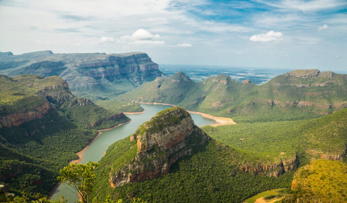 The lush hills and mountains of South Africa